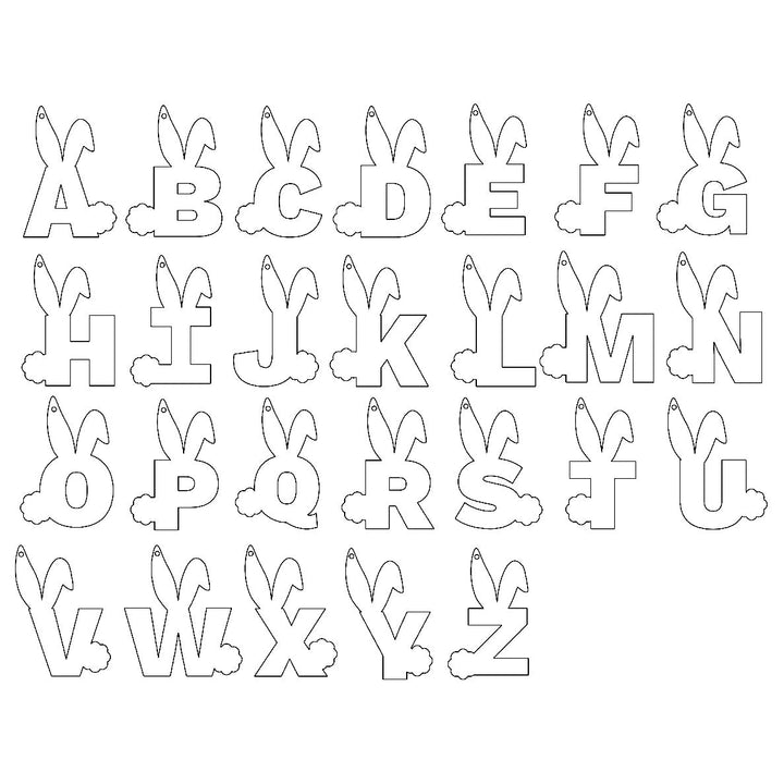 Plain Bunny Tags - ShartrueseNursery Decor