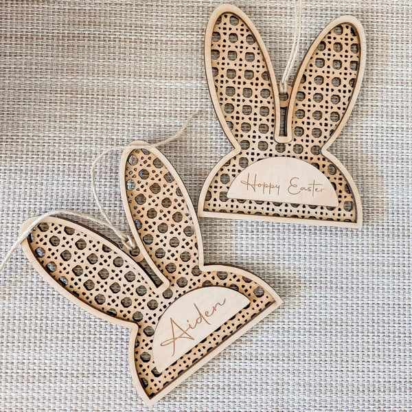 Rattan Bunny Ears - ShartrueseEaster Keepsake