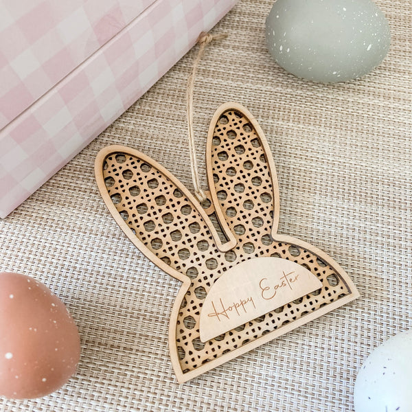 Rattan Bunny Ears - ShartrueseEaster Keepsake