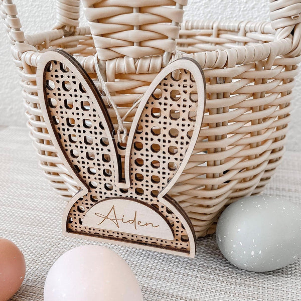 Rattan Bunny Ears - ShartrueseEaster Keepsake