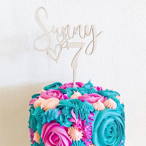 Scripted Cake Toppers - ShartrueseCake Topper