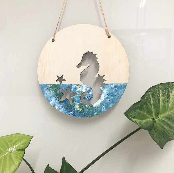 Seahorse Wall Plaque - ShartrueseNursery Decor