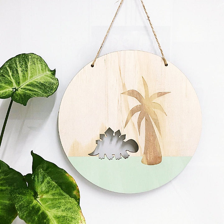 Stegosaurus Wall Plaque - ShartrueseNursery Decor