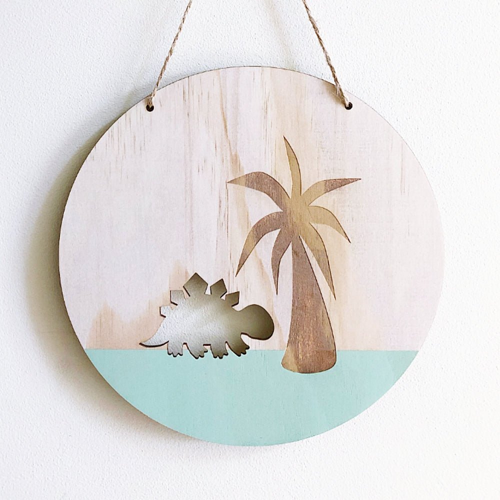 Stegosaurus Wall Plaque - ShartrueseNursery Decor