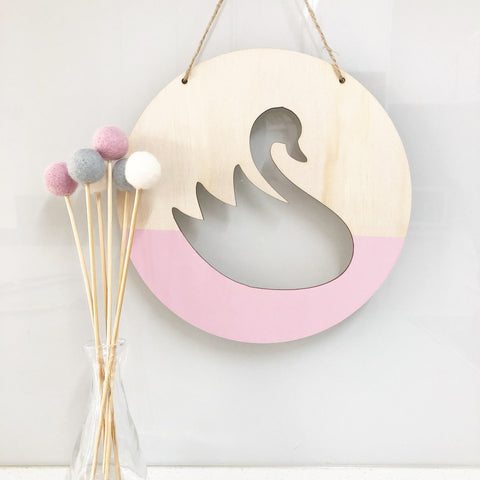 Swan Wall Plaque - ShartrueseNursery Decor