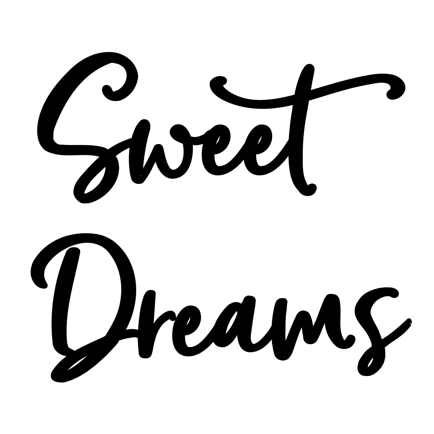 Sweet Dreams Wall Script - ShartrueseWall Decor; Wall Plaque; Nursery Decor, Kids Room, Wooden Decor