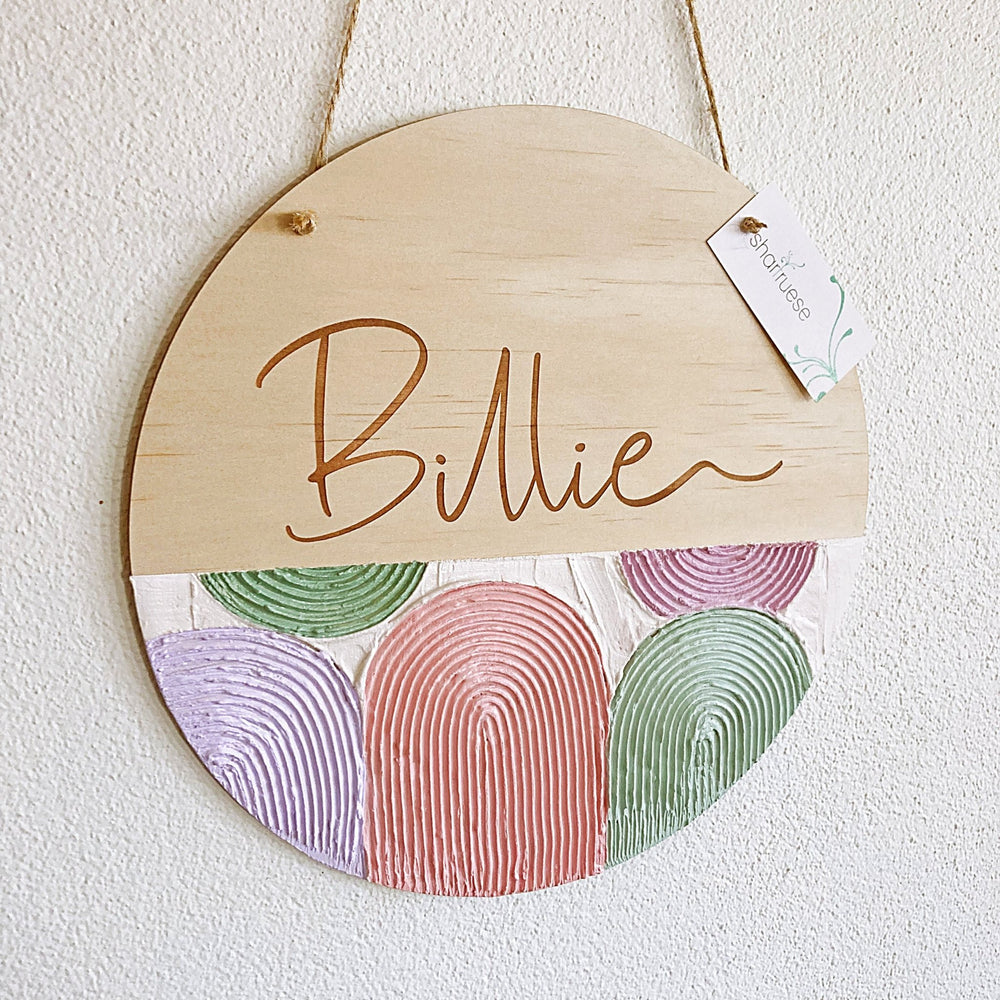Textured Rainbow Plaque - ShartrueseTextured Art