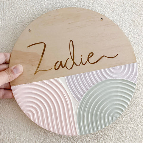 Textured Rainbow Plaque - ShartrueseTextured Art