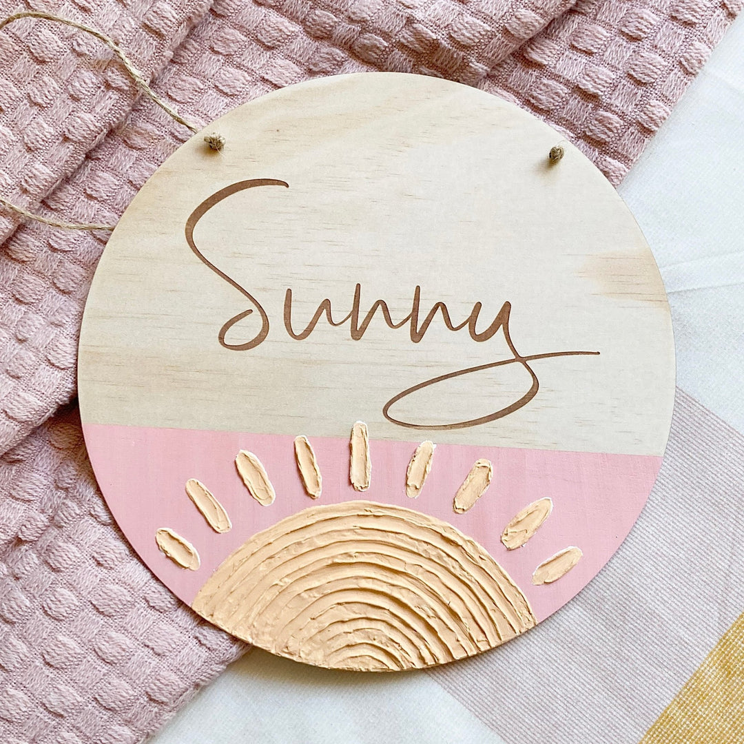 Textured Sun Plaque - ShartrueseTextured Art