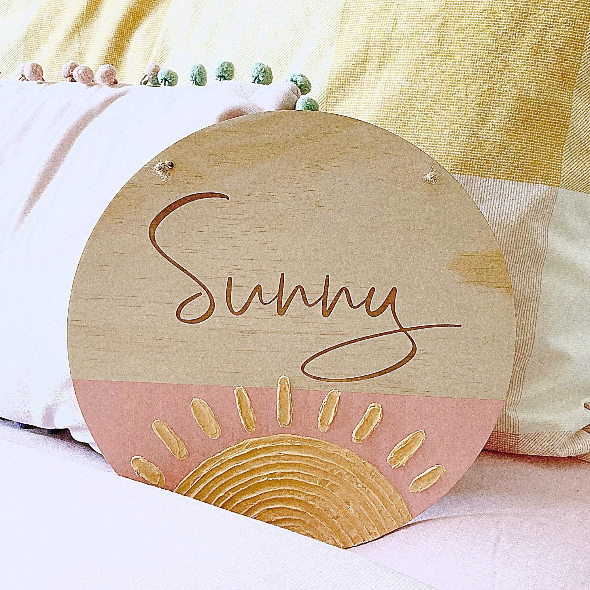 Textured Sun Plaque - ShartrueseTextured Art