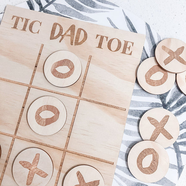 Tic DAD/POP/TAC Toe Game Board - ShartrueseHome Decor