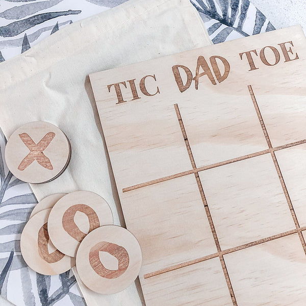 Tic DAD/POP/TAC Toe Game Board - ShartrueseHome Decor