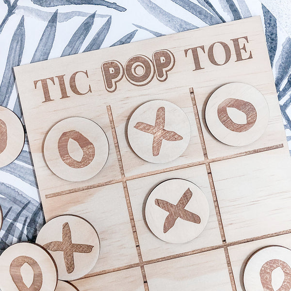 Tic DAD/POP/TAC Toe Game Board - ShartrueseHome Decor