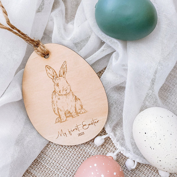 Traditional Easter Basket Tag - ShartrueseEaster Keepsake