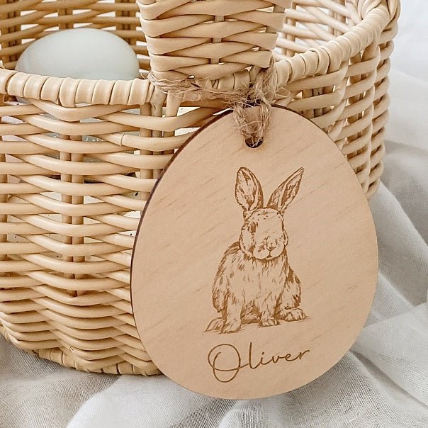 Traditional Easter Basket Tag - ShartrueseEaster Keepsake