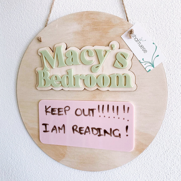 Tween Bedroom Sign - ShartrueseParty decor; Happy Birthday; Wall Decor; Wall Plaque; Nursery Decor, Kids Room, Wooden Decor