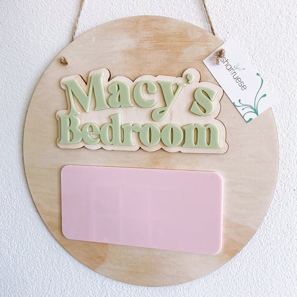 Tween Bedroom Sign - ShartrueseParty decor; Happy Birthday; Wall Decor; Wall Plaque; Nursery Decor, Kids Room, Wooden Decor