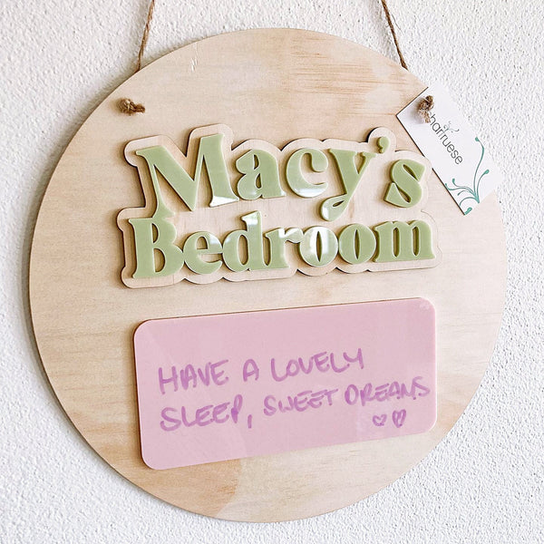 Tween Bedroom Sign - ShartrueseParty decor; Happy Birthday; Wall Decor; Wall Plaque; Nursery Decor, Kids Room, Wooden Decor