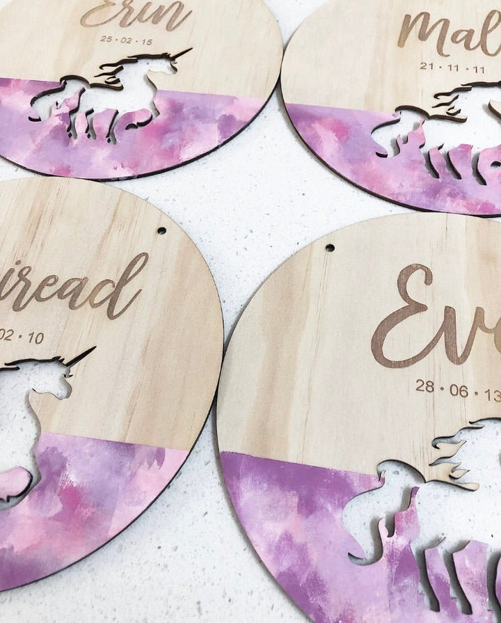 Unicorn Wall Plaque - ShartrueseNursery Decor