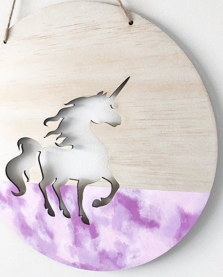 Unicorn Wall Plaque - ShartrueseNursery Decor