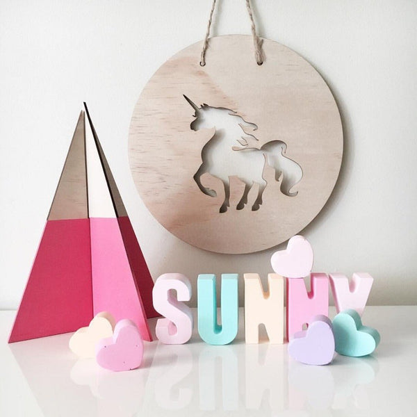 Unicorn Wall Plaque - ShartrueseNursery Decor