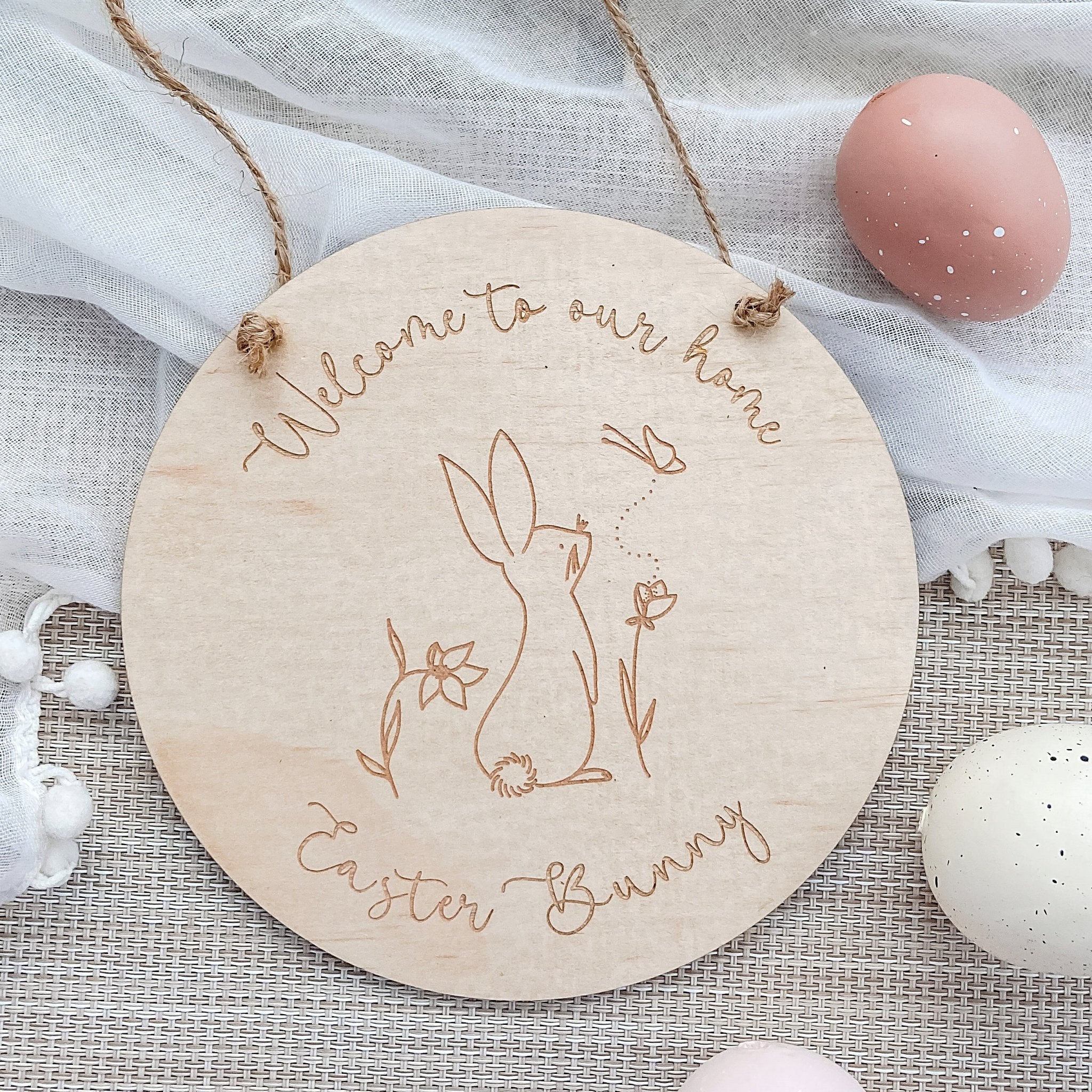 Welcome to our Home Easter Plaque - ShartrueseEaster Keepsake