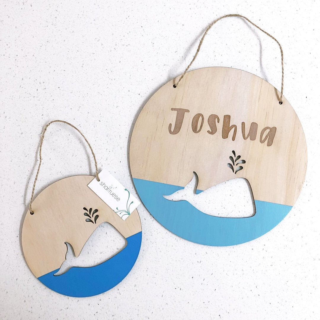 Whale Wall Plaque - ShartrueseNursery Decor