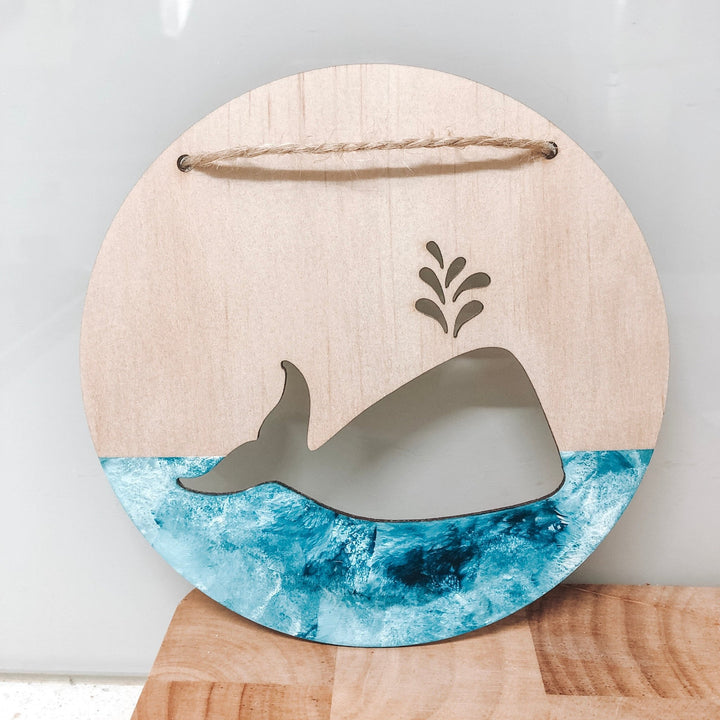 Whale Wall Plaque - ShartrueseNursery Decor